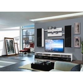Ensemble tv à led - 5 éléments - blanc et noir