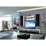 Ensemble tv à led - 5 éléments - blanc et noir