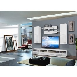 Ensemble tv à led - 5 éléments - blanc