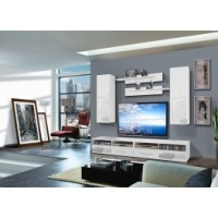 Ensemble tv à led - 5 éléments - blanc