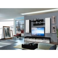 Ensemble tv à led - 5 éléments - noir et blanc