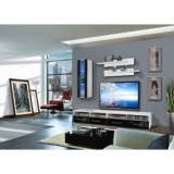 Ensemble tv à led - 4 éléments - blanc et noir