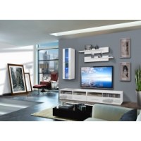 Ensemble tv à led - 4 éléments - blanc