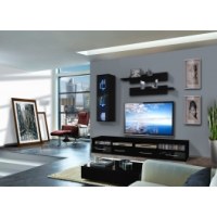 Ensemble tv à led - 4 éléments - noir