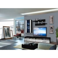 Ensemble tv à led - 4 éléments - noir et blanc