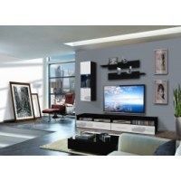 Ensemble tv à led - 4 éléments - noir et blanc