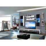 Ensemble tv à led - 6 éléments - blanc et noir
