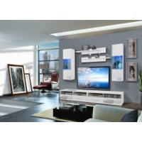 Ensemble tv à led - 6 éléments - blanc