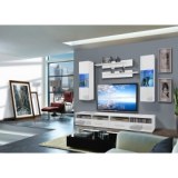 Ensemble tv à led - 6 éléments - blanc