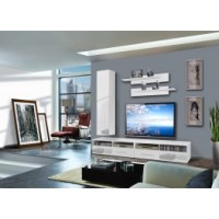 Ensemble tv à led - 6 éléments - blanc