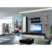 Ensemble tv à led - 6 éléments - noir et blanc