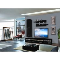 Ensemble tv à led - 6 éléments - noir