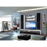 Ensemble tv à led - 4 éléments - blanc et noir