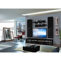 Ensemble tv à led - 4 éléments - noir