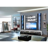 Ensemble tv à led - 4 éléments - blanc et noir