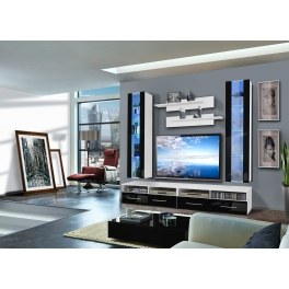 Ensemble tv à led - 4 éléments - blanc et noir