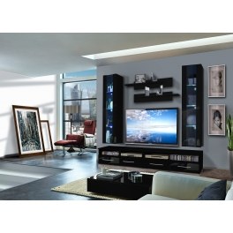 Ensemble tv à led - 4 éléments - noir