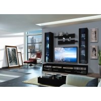 Ensemble tv à led - 4 éléments - noir