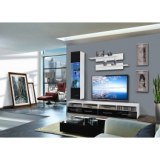 Ensemble tv à led - 5 éléments - blanc et noir