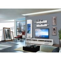 Ensemble tv à led - 5 éléments - blanc