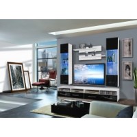 Ensemble tv à led - 4 éléments - blanc et noir