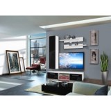 Vitrine - 4 éléments - noir et blanc