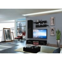 Vitrine - 4 éléments - noir