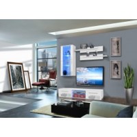 Vitrine à led - 4 éléments - blanc