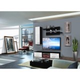 Vitrine - 4 éléments - blanc et noir