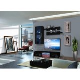 Vitrine à led - 4 éléments - noir