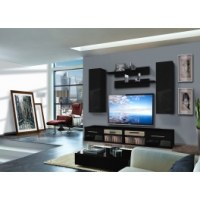 Vitrine - 5 éléments - noir