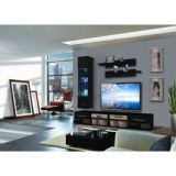 Vitrine à led - 4 éléments - noir