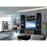 Vitrine à led - 5 éléments - noir