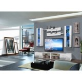 Vitrine à led - 5 éléments - blanc