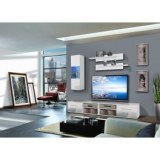 Vitrine à led - 4 éléments - blanc