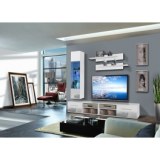 Vitrine à led - 4 éléments - blanc