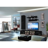 Vitrine - 4 éléments - noir