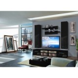 Vitrine à led - 5 éléments - noir