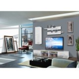 Vitrine à led - 4 éléments - blanc