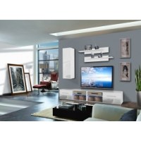 Vitrine à led - 4 éléments - blanc