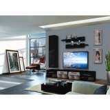 Vitrine à led - 4 éléments - noir