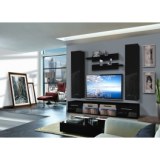 Vitrine à led - 5 éléments - noir