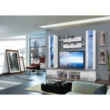 Vitrine à led - 5 éléments - blanc