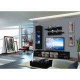 Vitrine à led - 4 éléments - noir