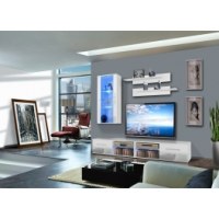 Vitrine à led - 4 éléments - blanc