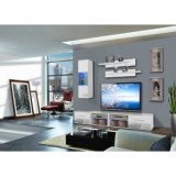 Vitrine à led - 4 éléments - blanc