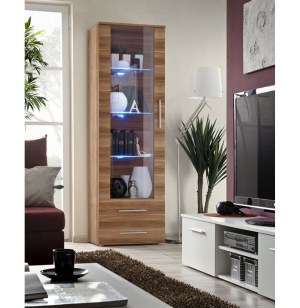 Vitrine à led - acacia