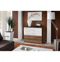 Commode - blanc et acacia