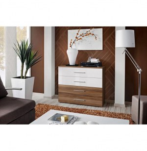 Commode - blanc et acacia