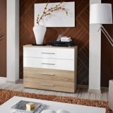 Commode - blanc et chêne